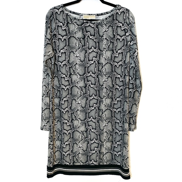 MICHAEL Michael Kors Sheath Dress Large Animal Snake Reptile Print - Picture 1 of 11